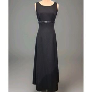 New Image Black Empire Waist Floor Length Gown USA Union Made Gothic Classic